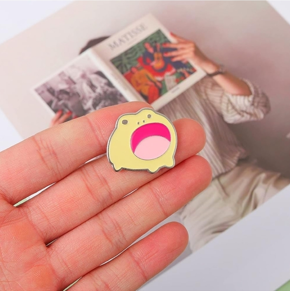 Cute Yellow and Pink Enamel Pin - Picture 3 of 5